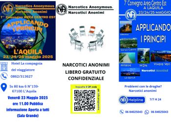 Dal 23 al 25 Maggio, L’Aquila, convegno nazionale di Narcotici Anonimi