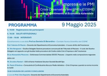 Dipartimento Economia Aziendale “d’Annunzio” inaugura COSME, Osservatorio su crisi di impresa e le PMI