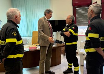 Vigili del fuoco deceduti a Chieti, Marsilio in visita al Comando provinciale