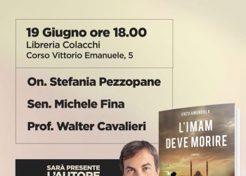 L’Imam deve morire”: 19 giugno all’Aquila presentazione romanzo on. Amendola
