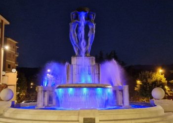 Giornata mondiale Sclerosi Sistemica: 29 giugno Fontana Luminosa illuminata con colore viola