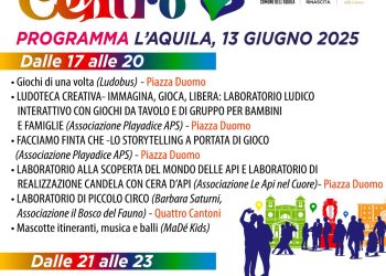 L’Aquila ‘Venerdì in centro’, il programma degli eventi del 13 Giugno