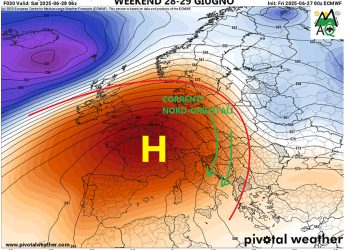 Meteo: Previsioni weekend 28 e 29 Giugno, predominio anticiclonico e temporaneo calo termico