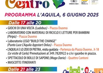 Venerdì in centro a L’Aquila: 6 giugno primo appuntamento con iniziative in centro storico