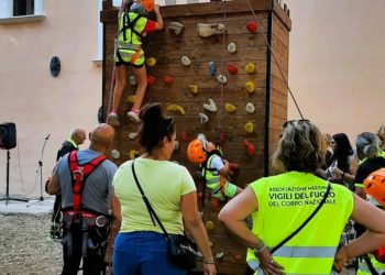 “Pompieropoli” iniziativa per più piccoli su prevenzione realizzata allaCorsa del Cappello di  Paganica