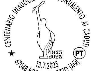 Poste Italiane: Rocca di Mezzo, annullo filatelico centenario monumento ai caduti