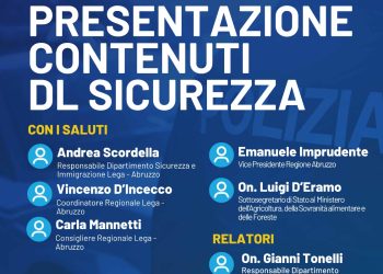 Decreto sicurezza: sabato 12 incontro a Silvi con gli onorevoli Tonelli e Bagnai