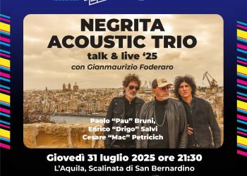 Giovedì 31 luglio per I Cantieri dell’Immaginario 2025, i Negrita con la partecipazione giornalista Gianmaurizio Foderaro