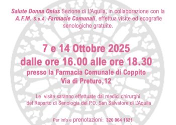 Ottobre rosa, tornano gli screening gratuiti