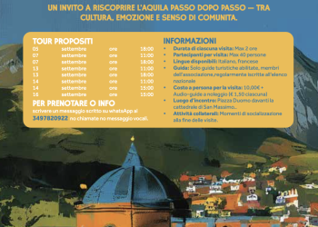 Passeggiando tra storia e leggende: all’Aquila un ciclo di visite guidate dal 5 al 20 settembre