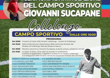 Il Campo Sportivo comunale di Collelongo intitolato a Giovanni Sucapane 