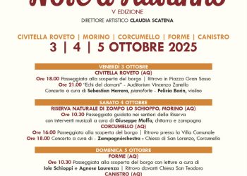 “Note d’Autunno” 2025: musica, teatro e natura nei borghi della Valle Roveto: il 28Settembre la presentazione