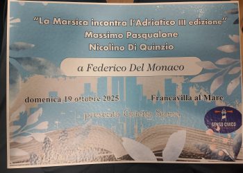 Lo scrittore Federico Del Monaco premiato a Francavilla al Mare