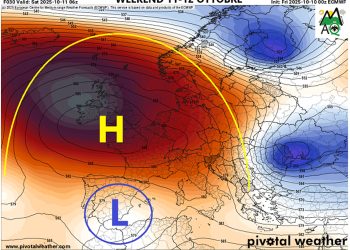 Meteo: Previsoni weekend 11 e 12 Ottobre, fine settimana stabile e mite con massime a 22°/23°