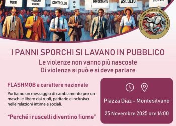 25 novembre, a Montesilvano il flash mob contro la violenza sulle donne