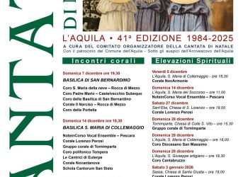 Cantata di Natale a Collemaggio, domenica il secondo appuntamento