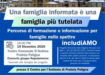 Valle Peligna, al via quattro incontri formativi sull’autismo per le famiglie