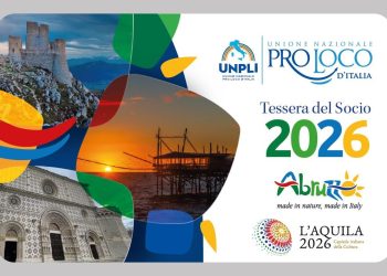 Tessera del Socio Pro Loco 2026 dedicata all’Abruzzo e a L’Aquila