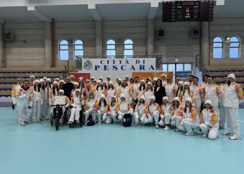 Acceso a Pescara il braciere della Fiamma Olimpica