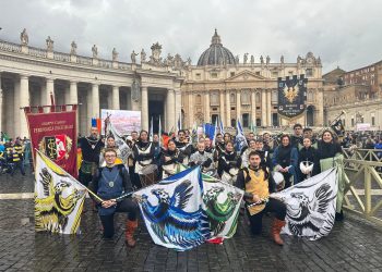 L’Aquila protagonista a Roma, con i Bandierai dei Quattro Quarti