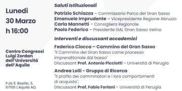 Il Cammino del Gran Sasso leva di sviluppo per le aree interne