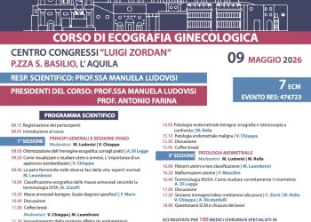 Convegno Nazionale su Ecografia Ginecologica, il 9 maggio all’UnivAQ