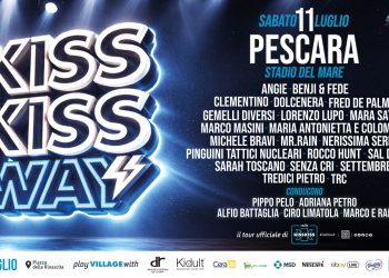 Il Kiss Kiss Way arriva a Pescara: tra gli artisti i Pinguini Tattici Nucleari, Benji & Fede, Fred De Palma e Sal Da Vinci
